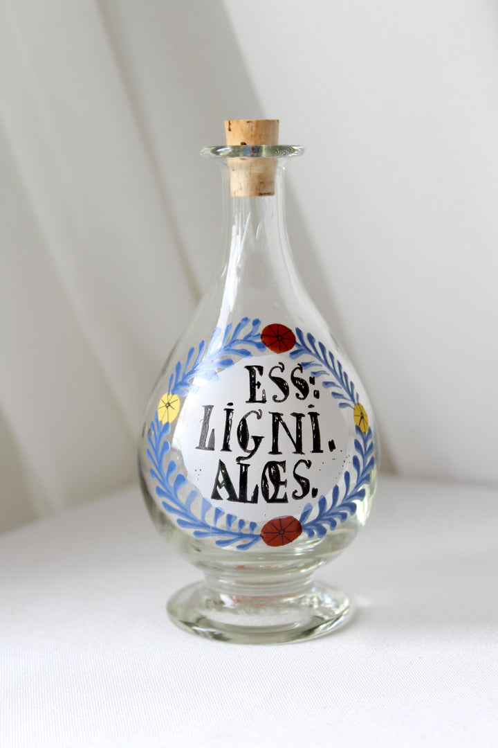 Holmegaard - 'ESS: LIGNI.ALOES' apothecary bottle