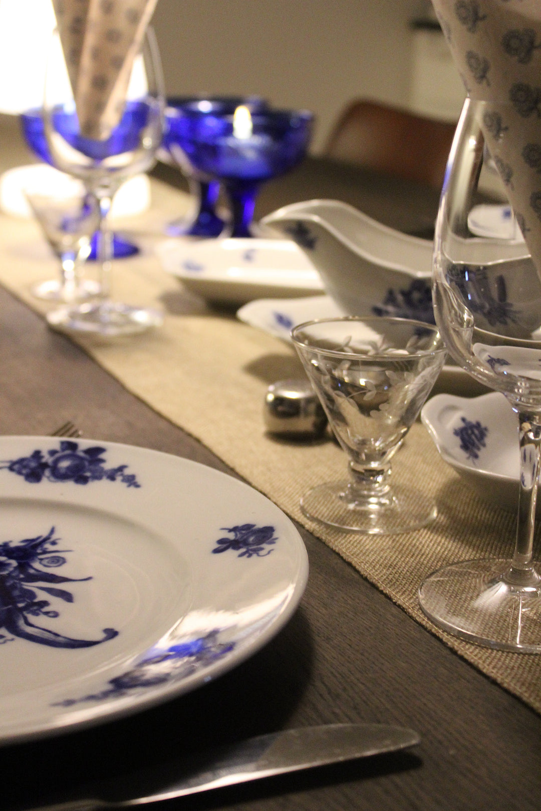 Villeroy & Boch - Mittagsteller 'Blaue Rose'