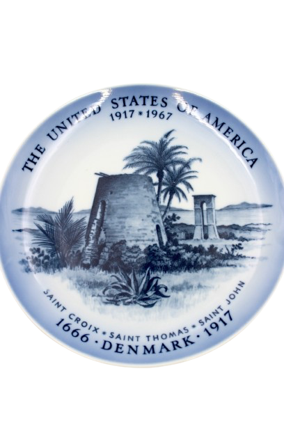Royal Copenhagen - Commemorative plate, Saint Croix, Saint Thomas, Saint John, 1666-1917