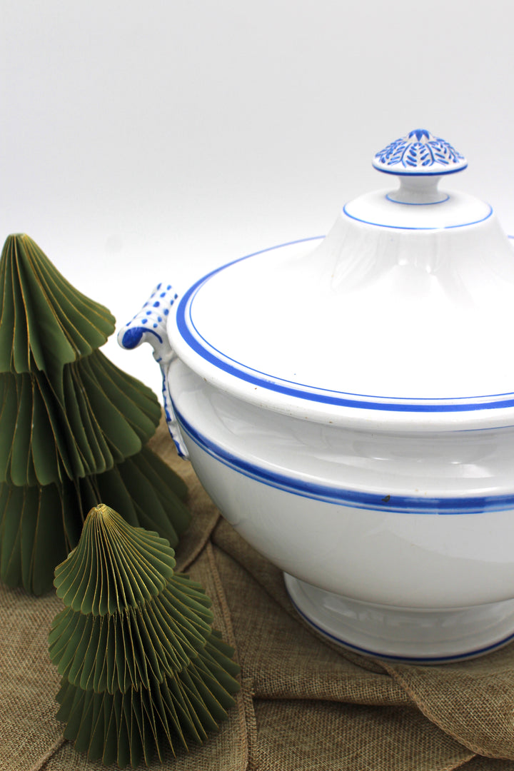 Villeroy & Boch - Terrine, blauer Rand