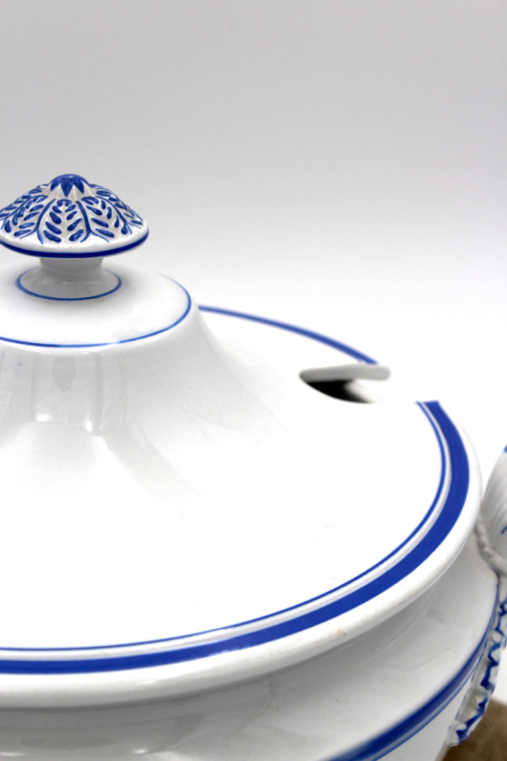 Villeroy & Boch - Terrine, blauer Rand