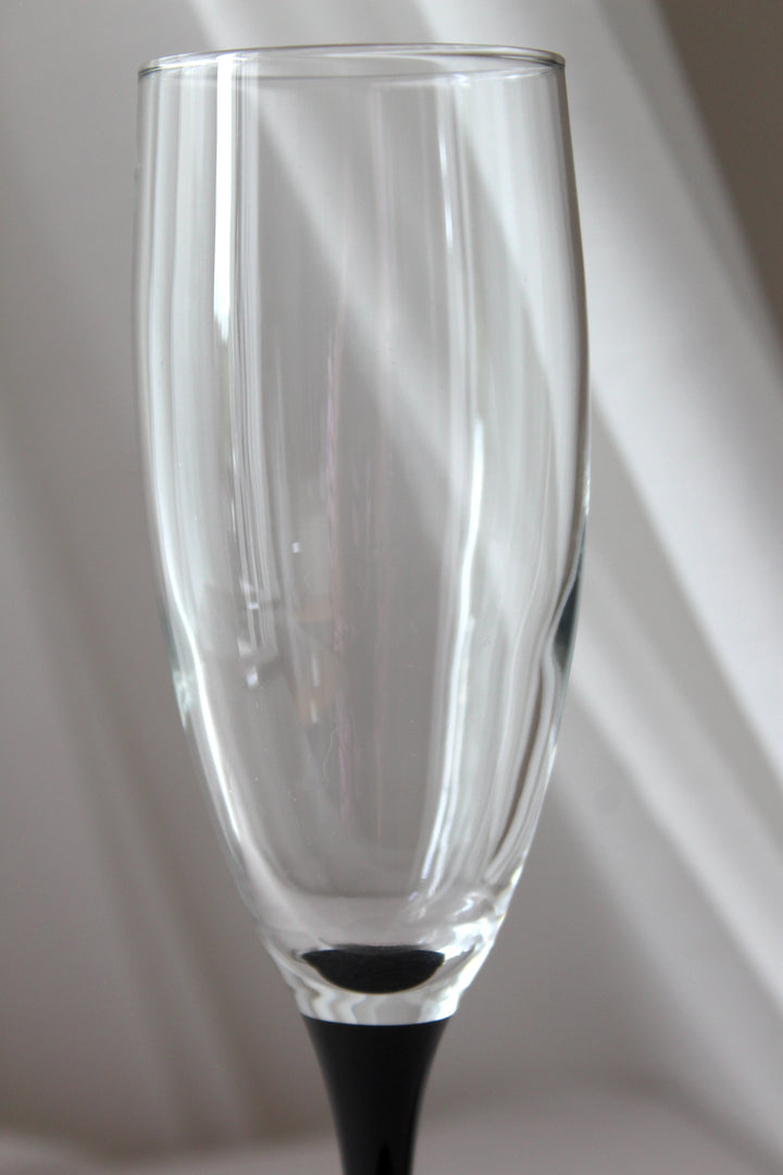 Luminarc - Champagnerglas, schwarz