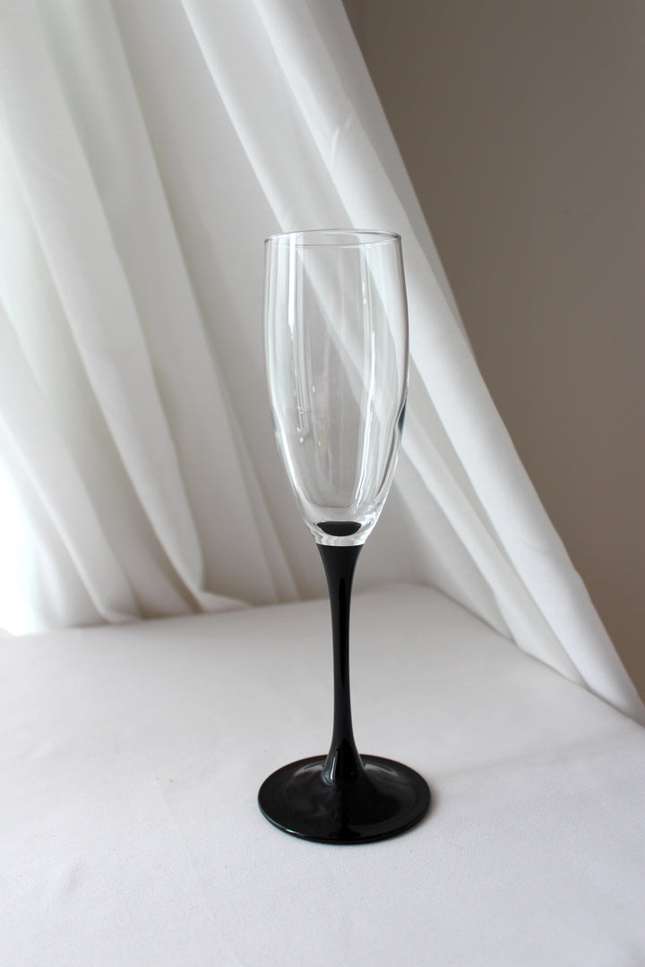 Luminarc - Champagnerglas, schwarz