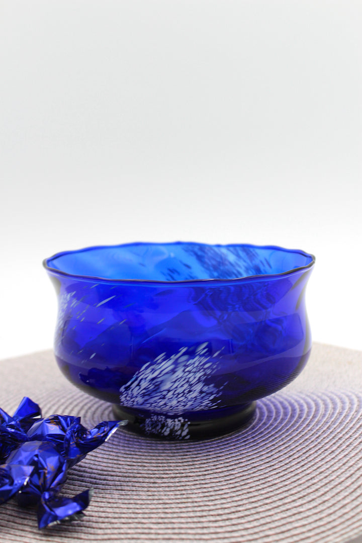 Vintage - Schale 'Swirl', blau