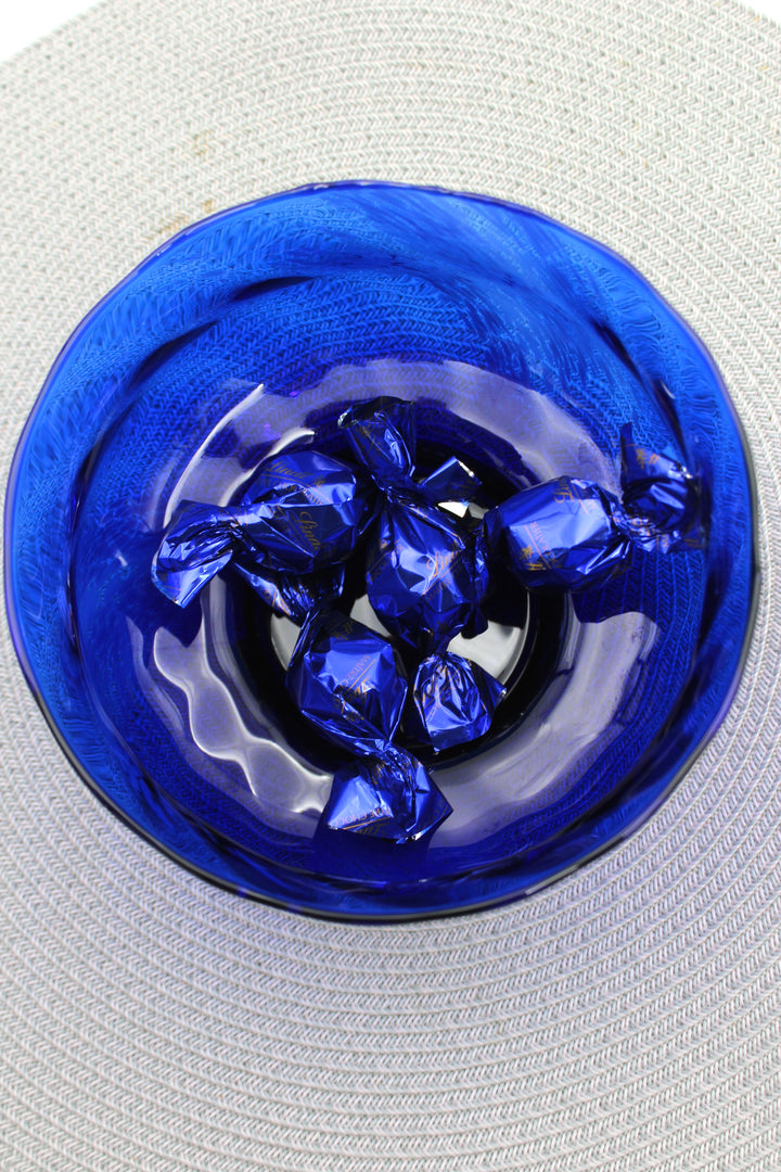 Vintage - Schale 'Swirl', blau