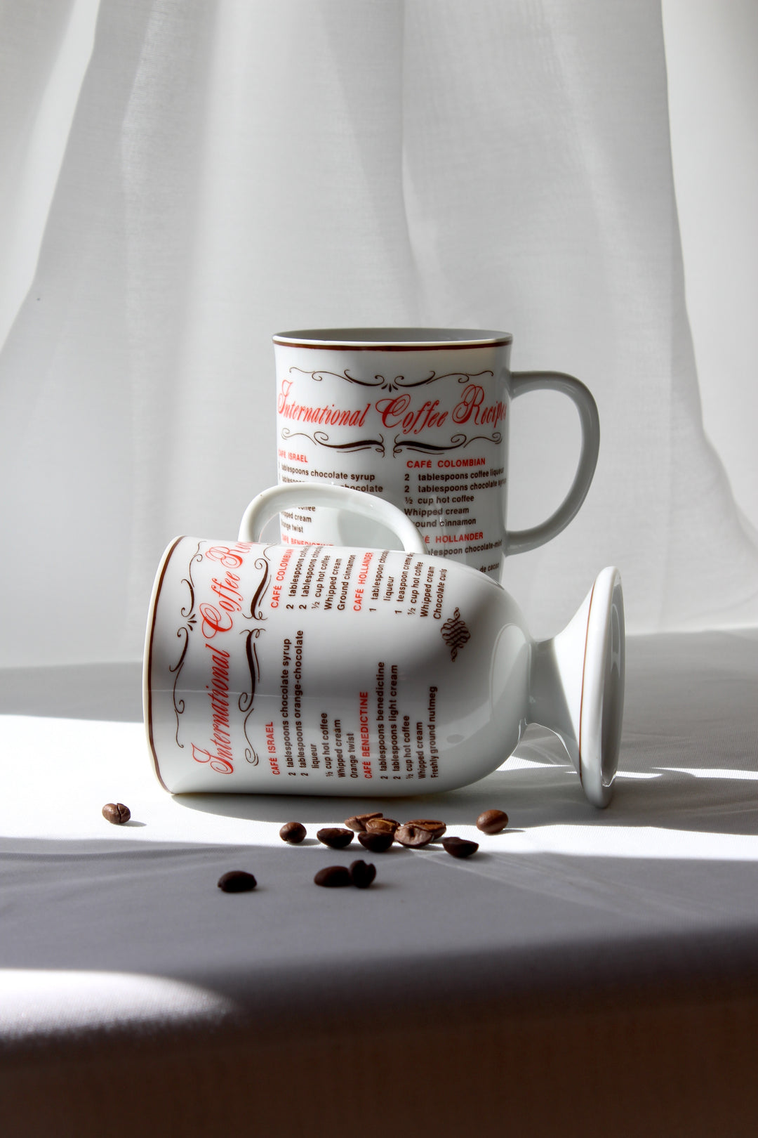Vintage - Heißes Glas „Coffee Recipes“.