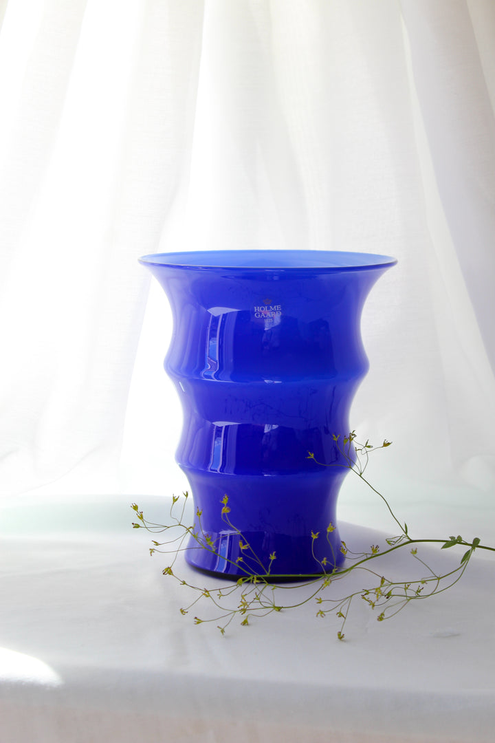 Holmegaard - Vase 'Karen Blixen', Kobaltblau