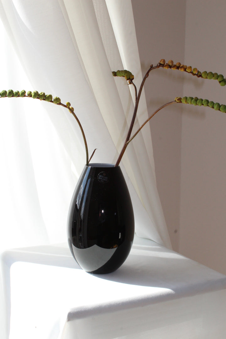 Holmegaard - Vase 'Cocoon', schwarz