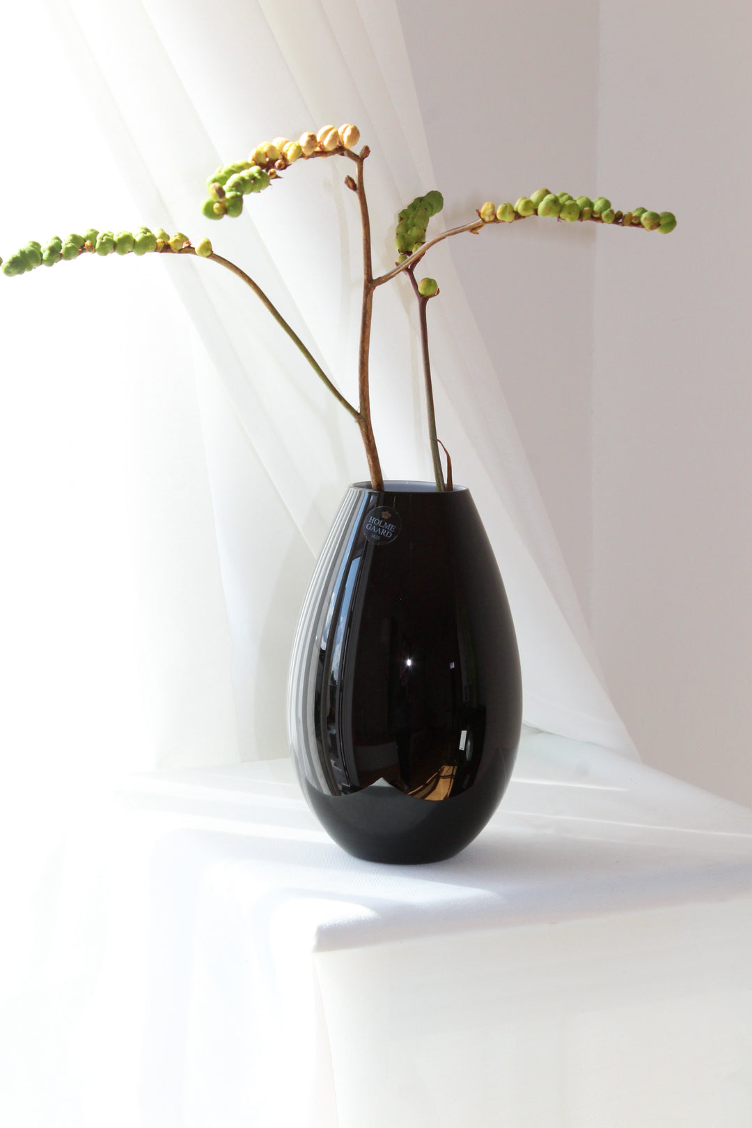 Holmegaard - Vase 'Cocoon', schwarz