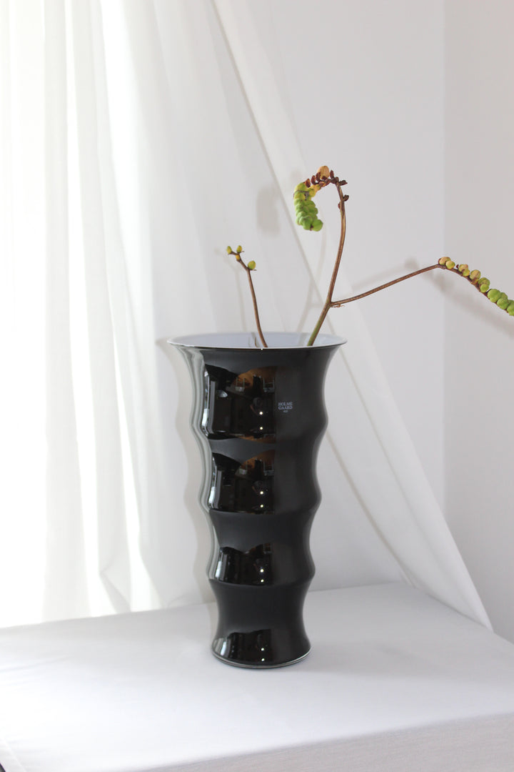 Holmegaard - Vase 'Karen Blixen', schwarz