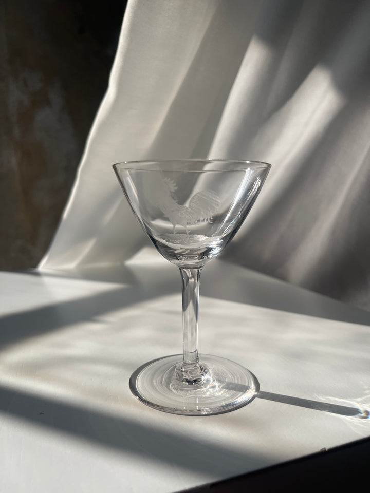 Vintage - 'Rooster' liqueur glass