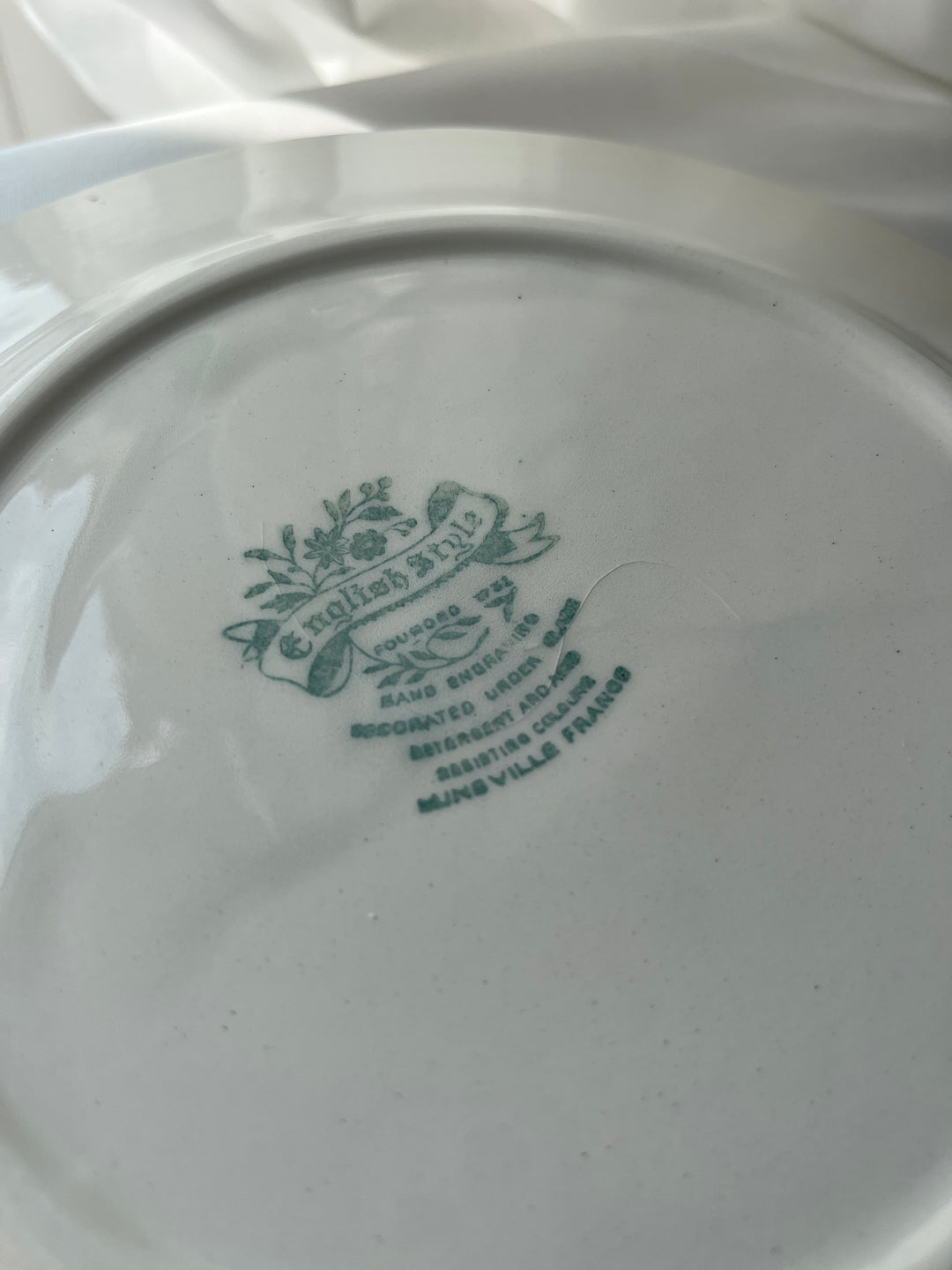 Vintage Tallerken - Lune Ville France , English style- The Copperfield”.