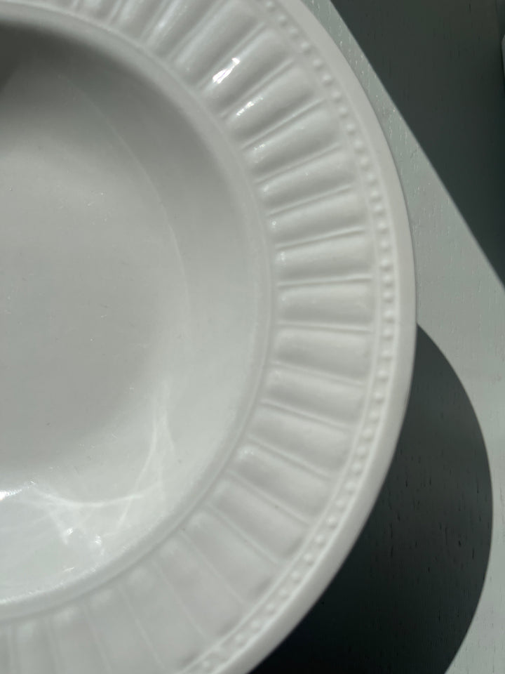 Tallerken dyb, creme - 6 stk