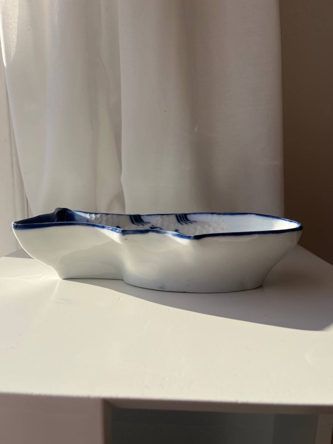 Vintage Blue Onion Pattern Figural - Fish Wall Hanging