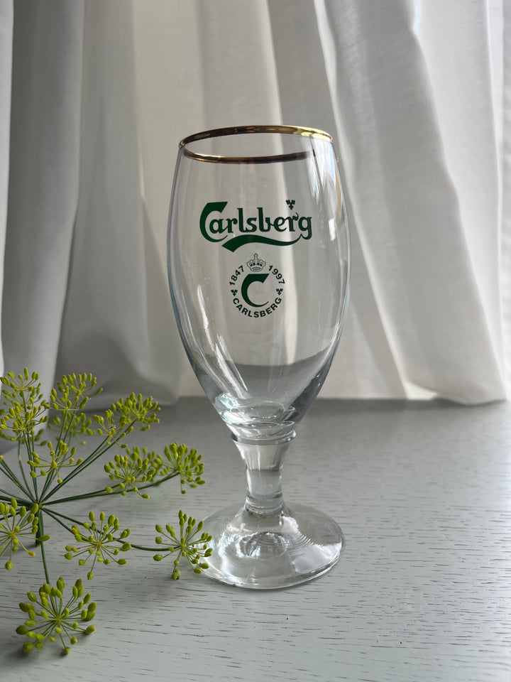 Carlsberg - Ølglas med guldkant