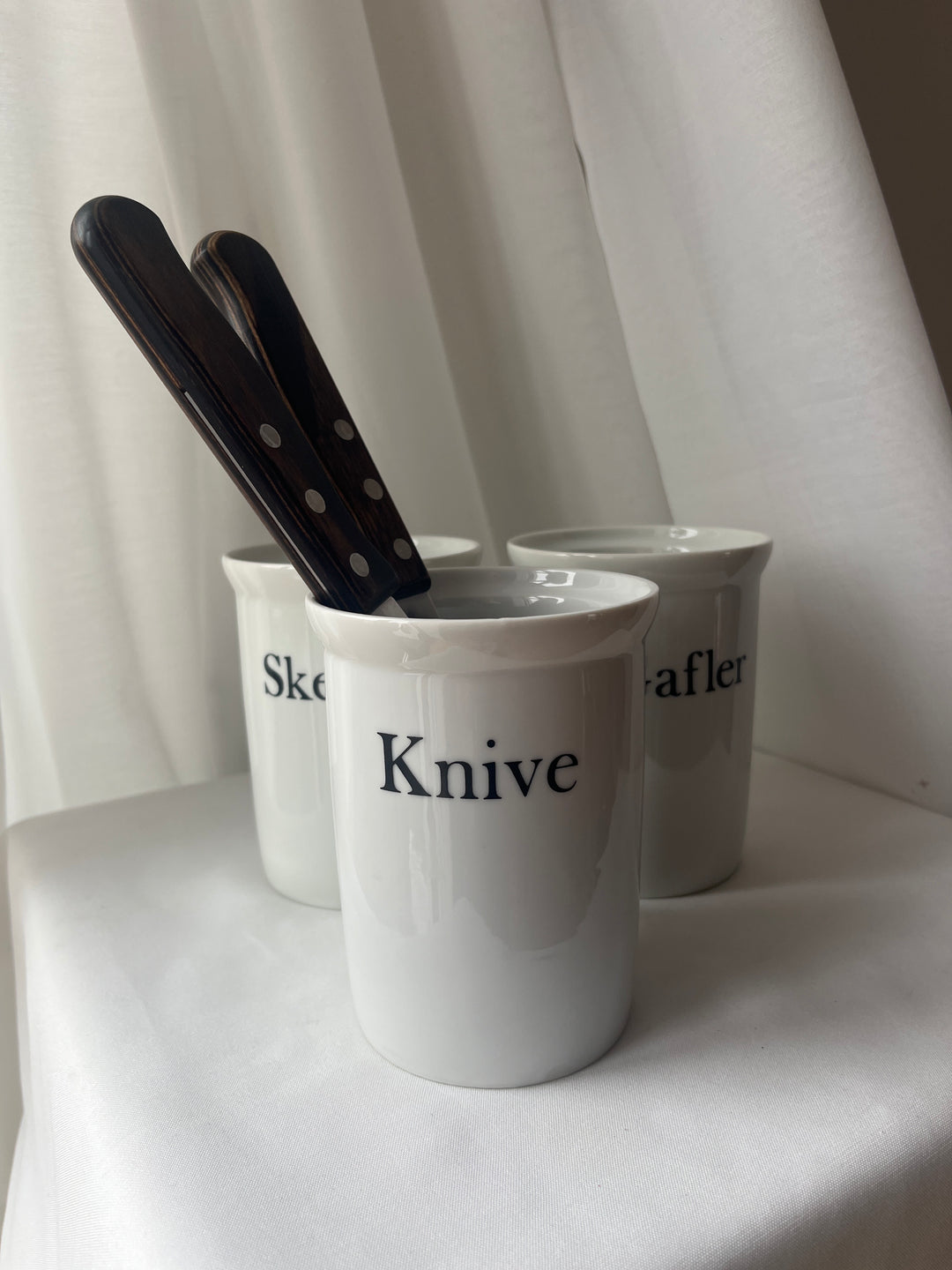 Bestik beholdere kniv, gaffel og skeer