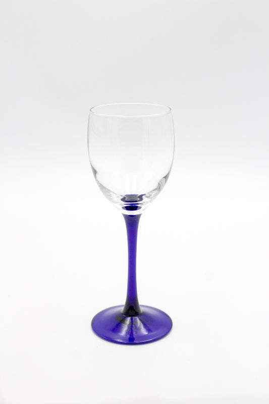 Hvidvinsglas, Mørkeblå stilk (France)