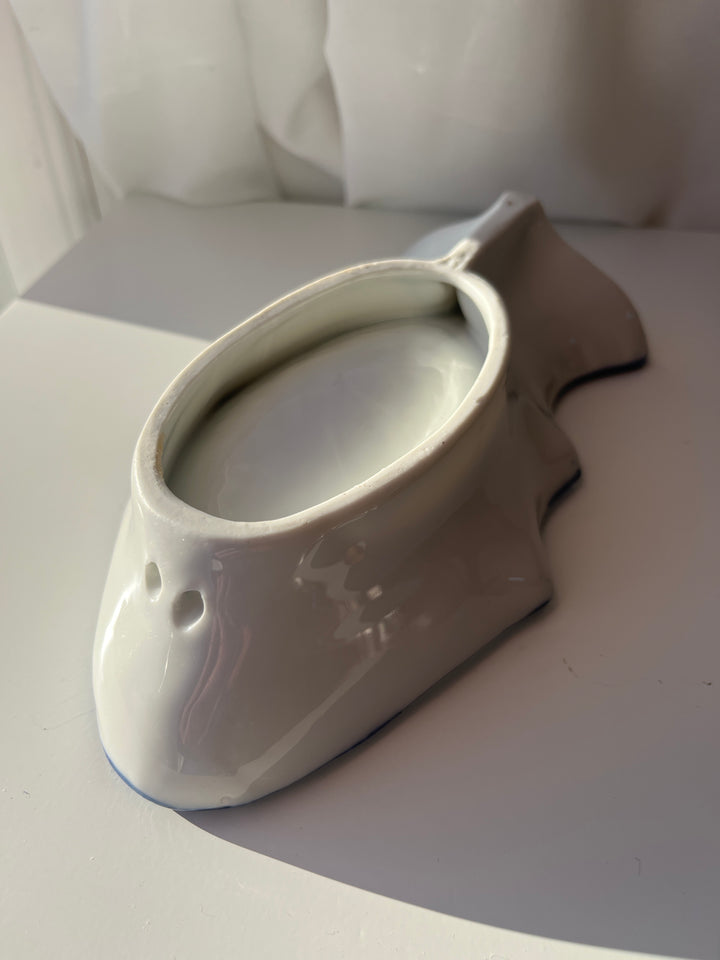 Vintage Blue Onion Pattern Figural - Fish Wall Hanging