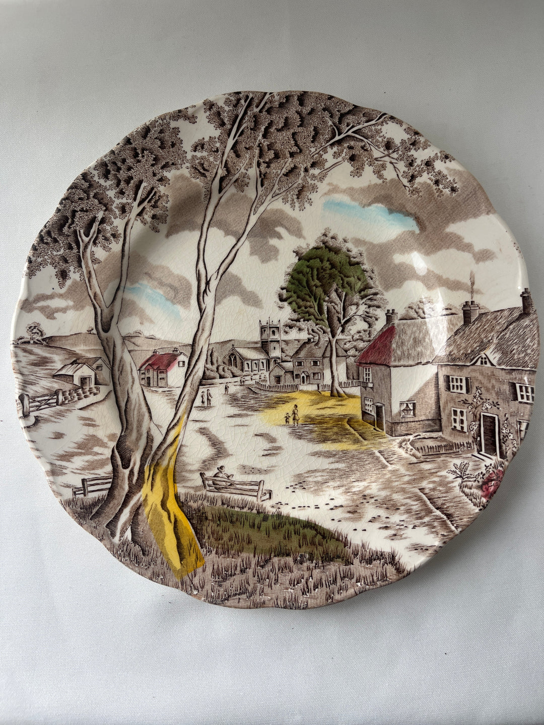 W.H. Grindley – “Sunday Morning” tallerken, Staffordshire, England