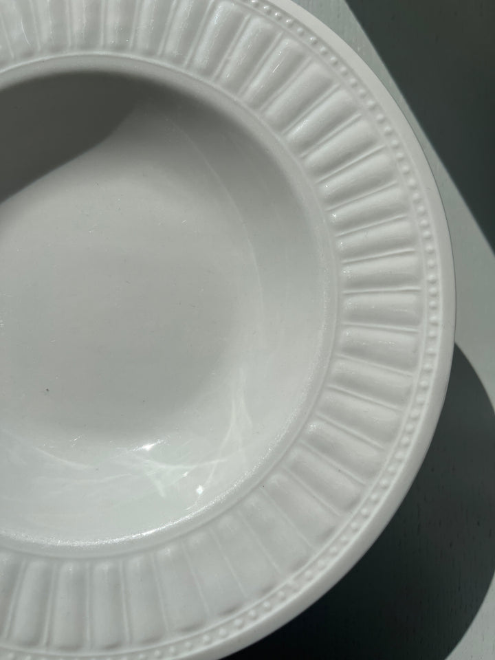 Tallerken dyb, creme - 6 stk