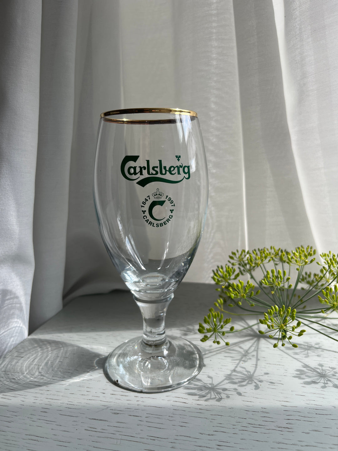 Carlsberg - Ølglas med guldkant