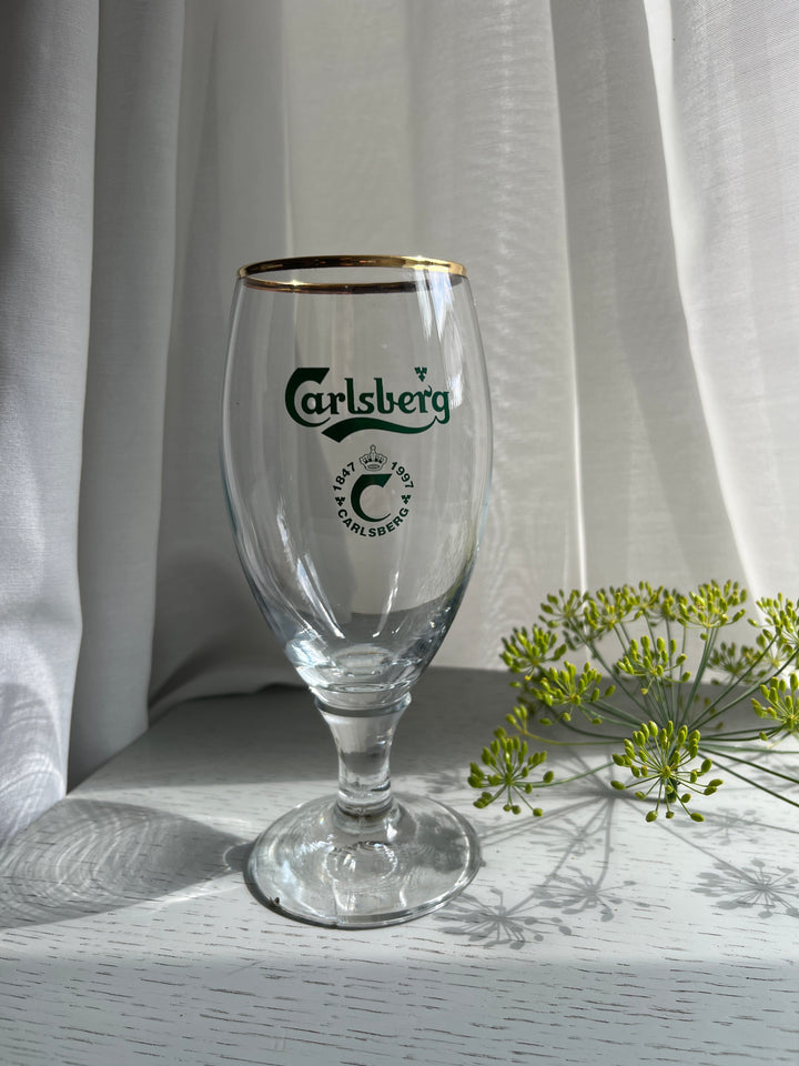 Carlsberg - Ølglas med guldkant