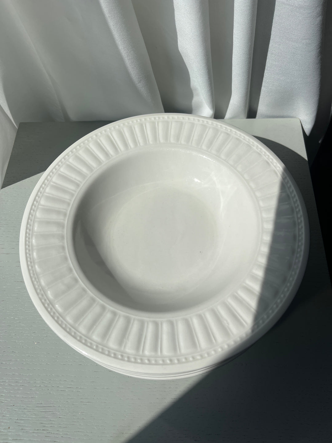 Tallerken dyb, creme - 6 stk