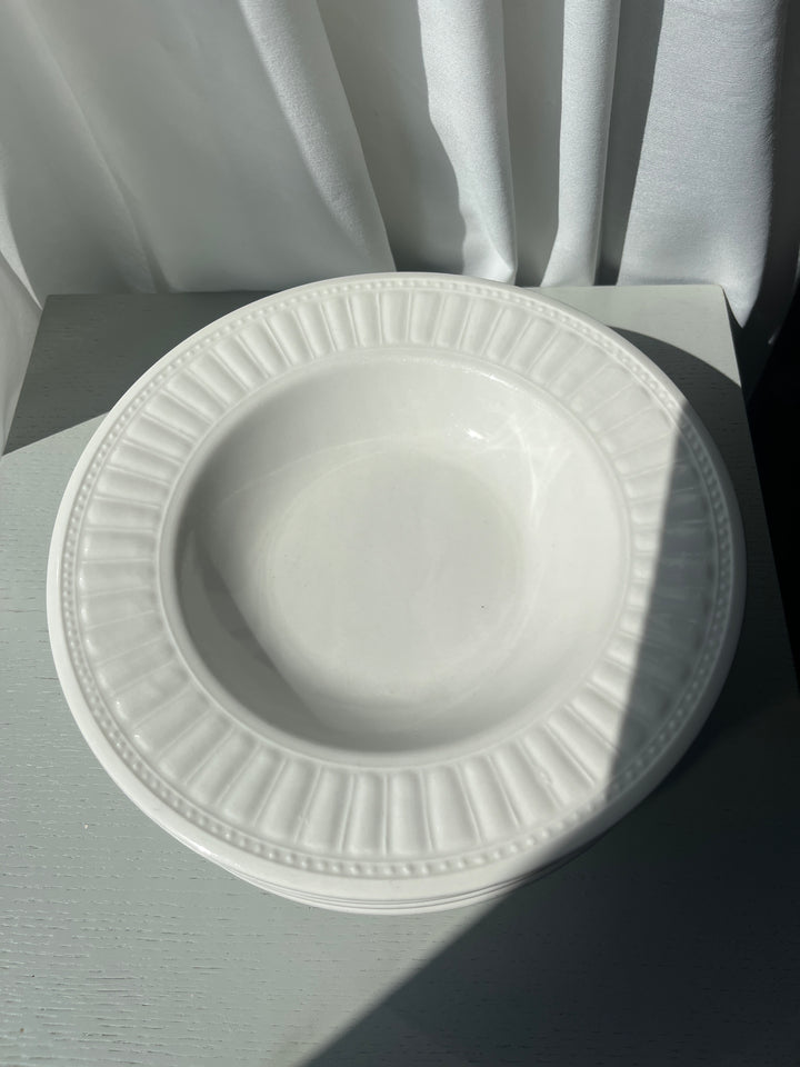 Tallerken dyb, creme - 6 stk