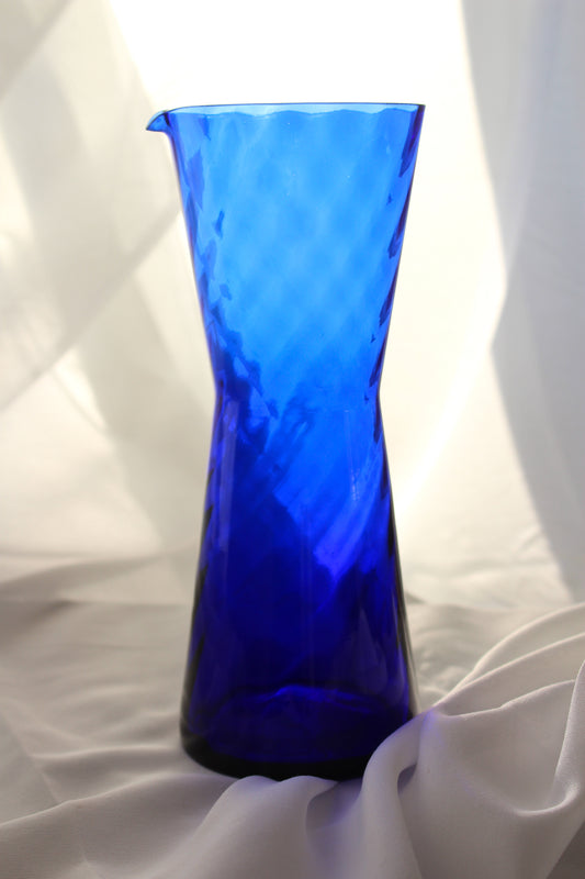 Blue glass jug