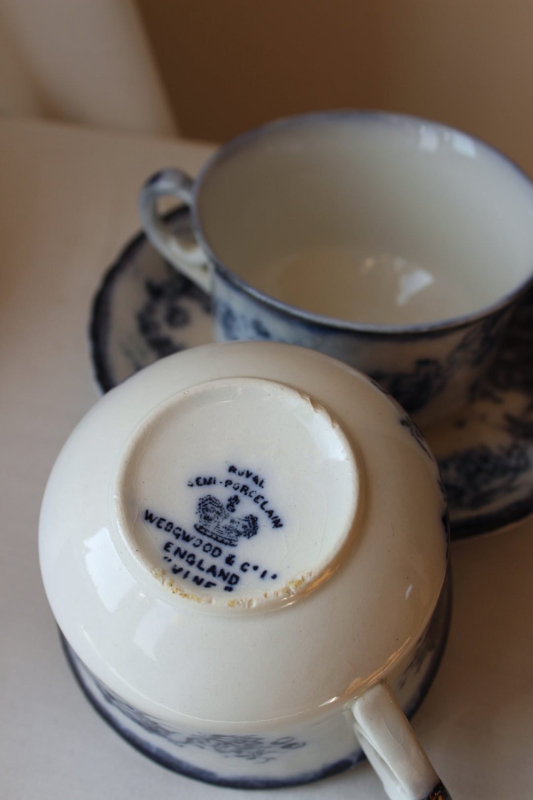 Wedgewood - 'Vintage' Kaffekop med underkop