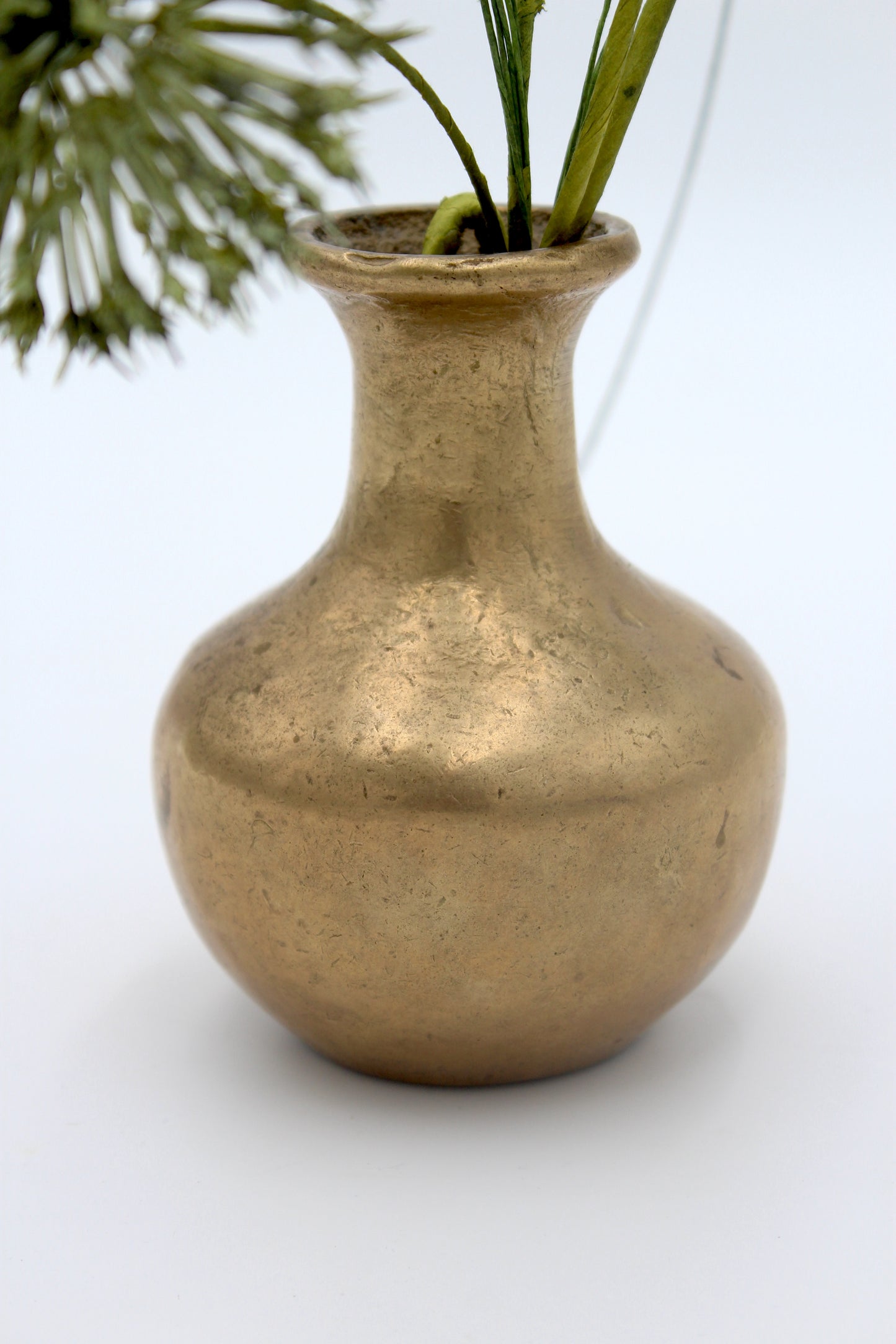Antique brass vase