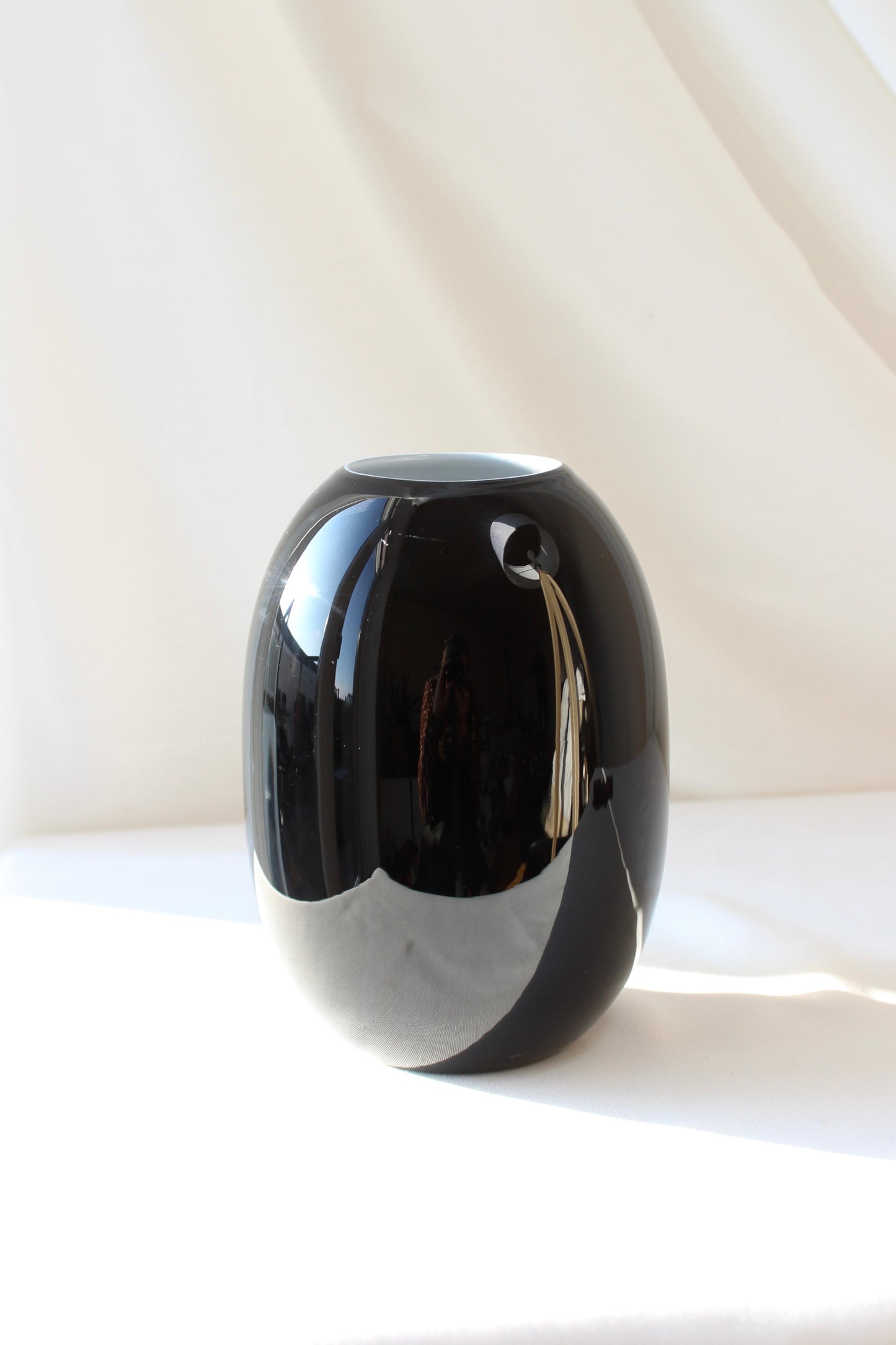 Piet Hein - SUPER vase, sort, 16 cm.