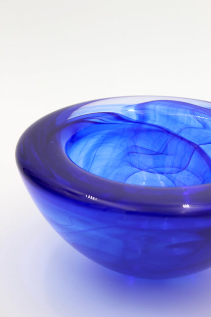 Kosta Boda - Heavy Cobalt blue "Atoll" bowl, Anna Erhner 
