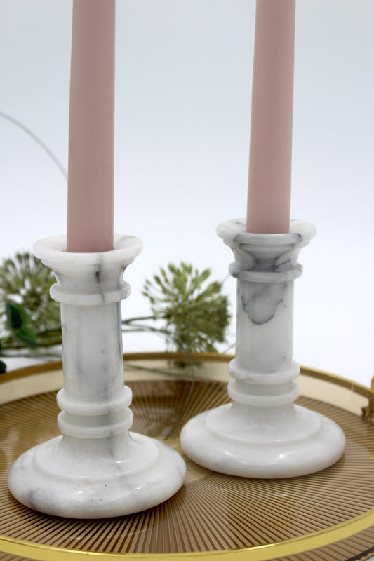 Marble candlesticks, 2 pcs.