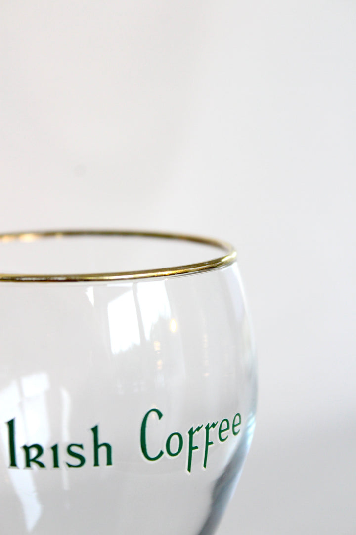 Vintage - 'Irish coffee' med guldkant