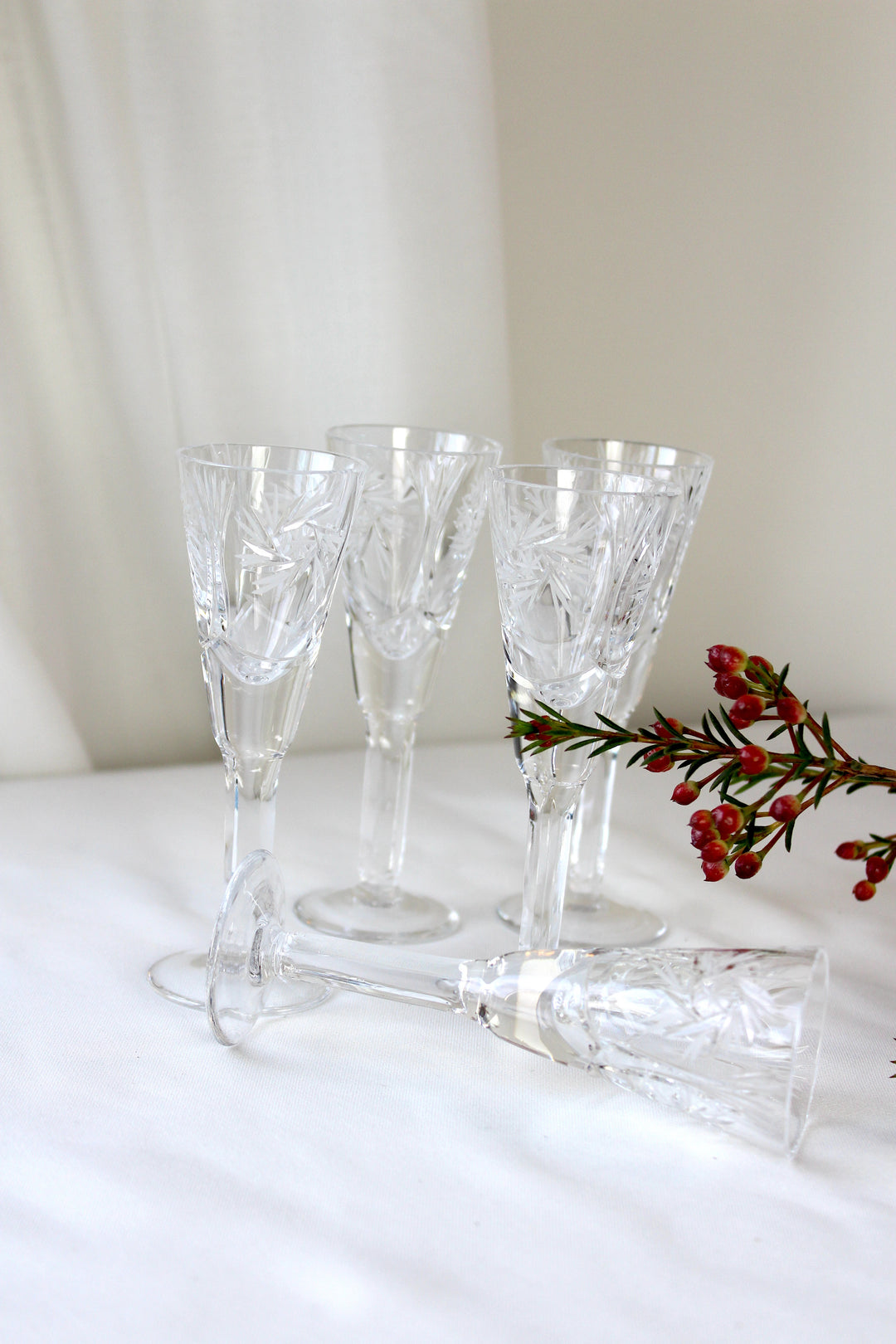 Vintage - 'Crystal' Snapseglas