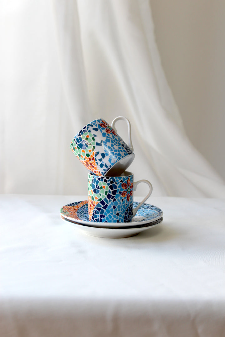 Barcelona - Espresso cup with saucer