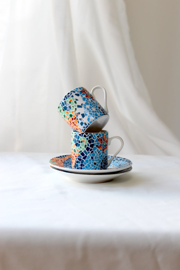Barcelona - Espresso cup with saucer
