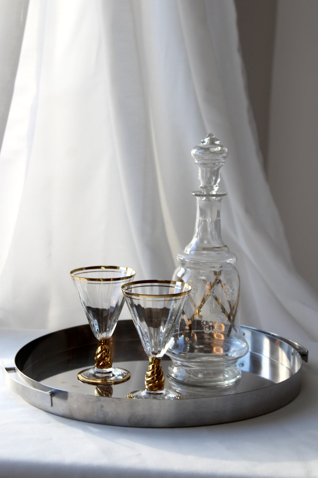 Elegant vintage vin- eller spirituskaraffel