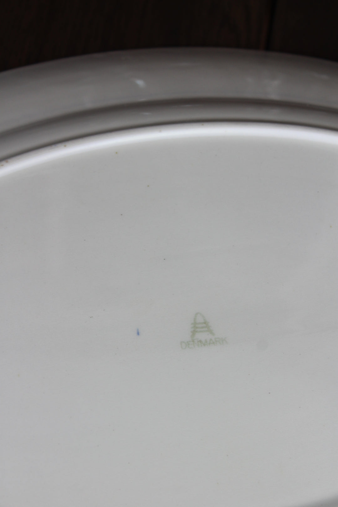 Royal Copenhagen, Aluminium – Schüssel mit blauem Rand, oval