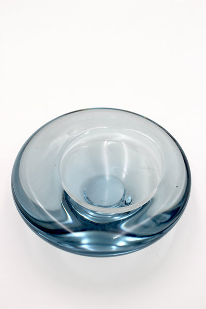 Holmegaard - Heart vase, aqua blue