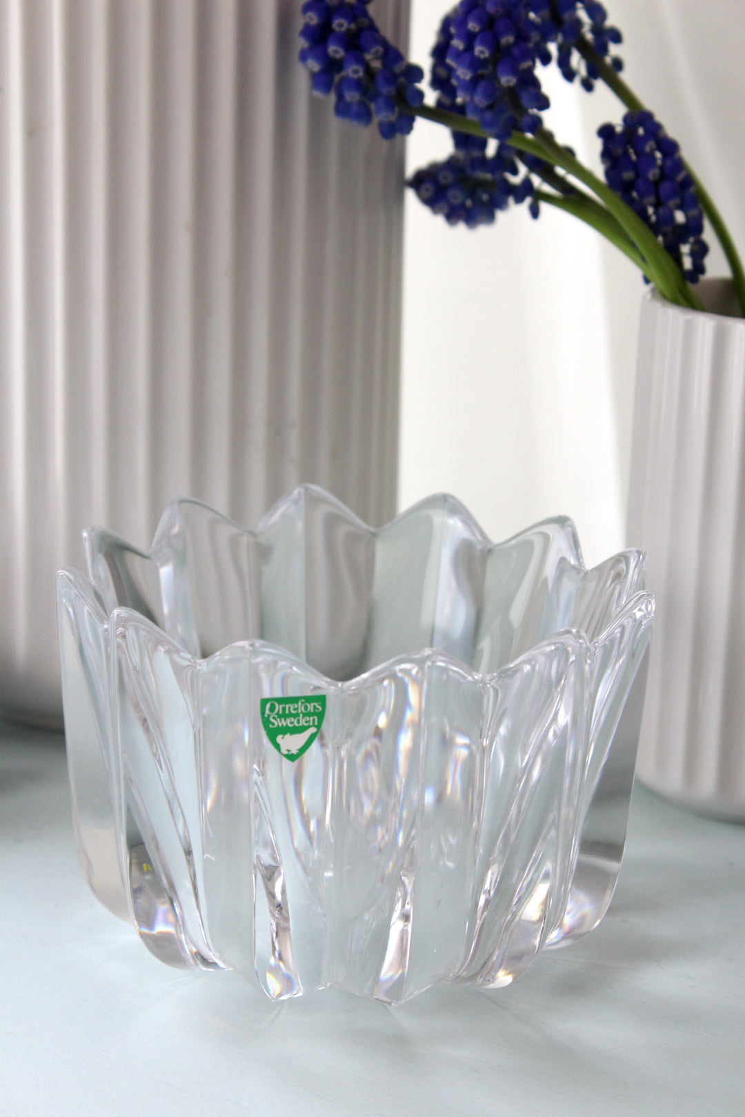 Orrefors Schüssel Crystal Fleur Tulipan