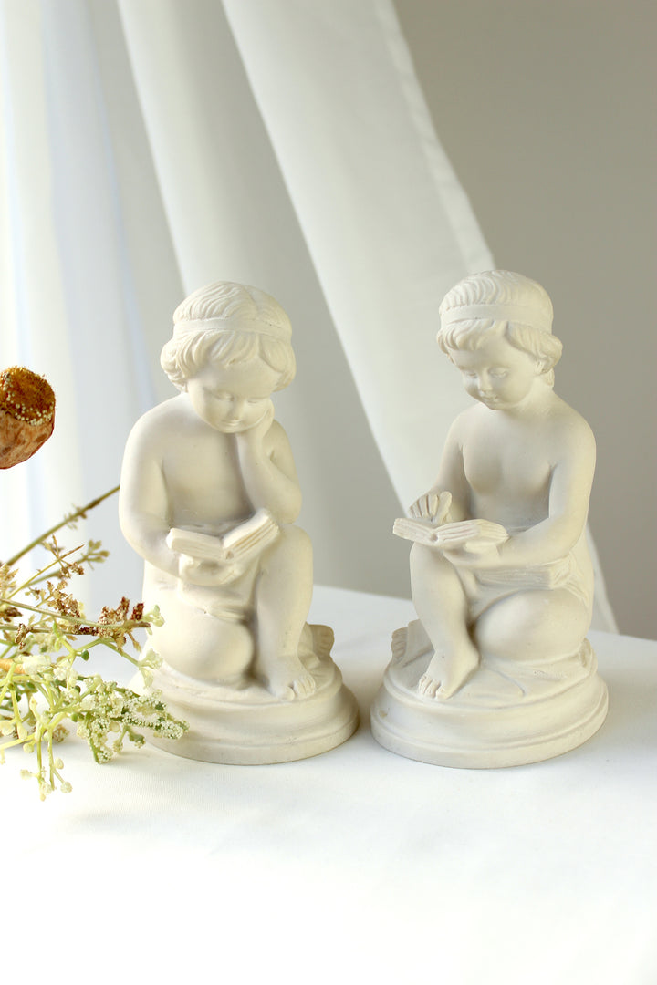 Vintage - 'Bisquit' figurer, 2 stk.