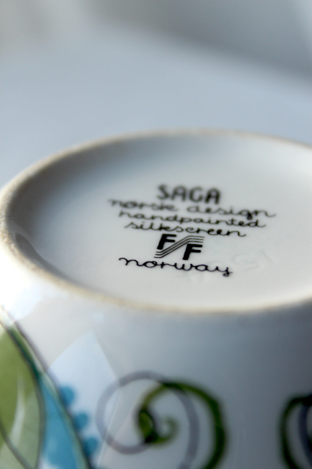 Saga - 'Norway' håndmalet skål