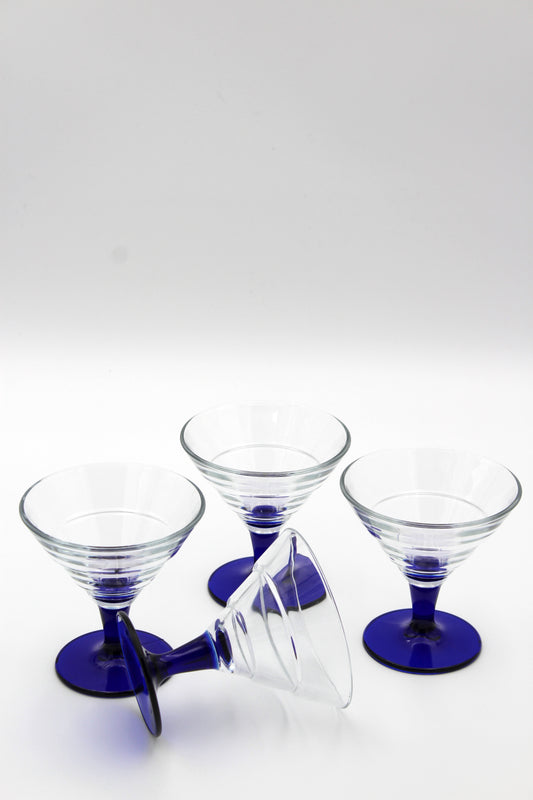 Cocktailglas - Koboltblå, 4 stk.