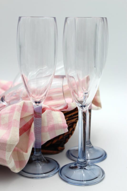Plexiglas champagneglas, 6 stk.