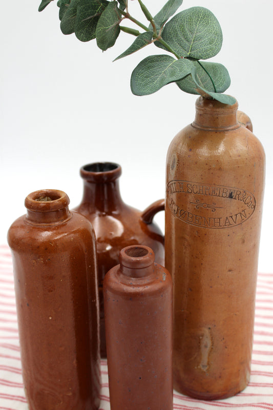 Vintage ceramic bottles, 4 pcs.