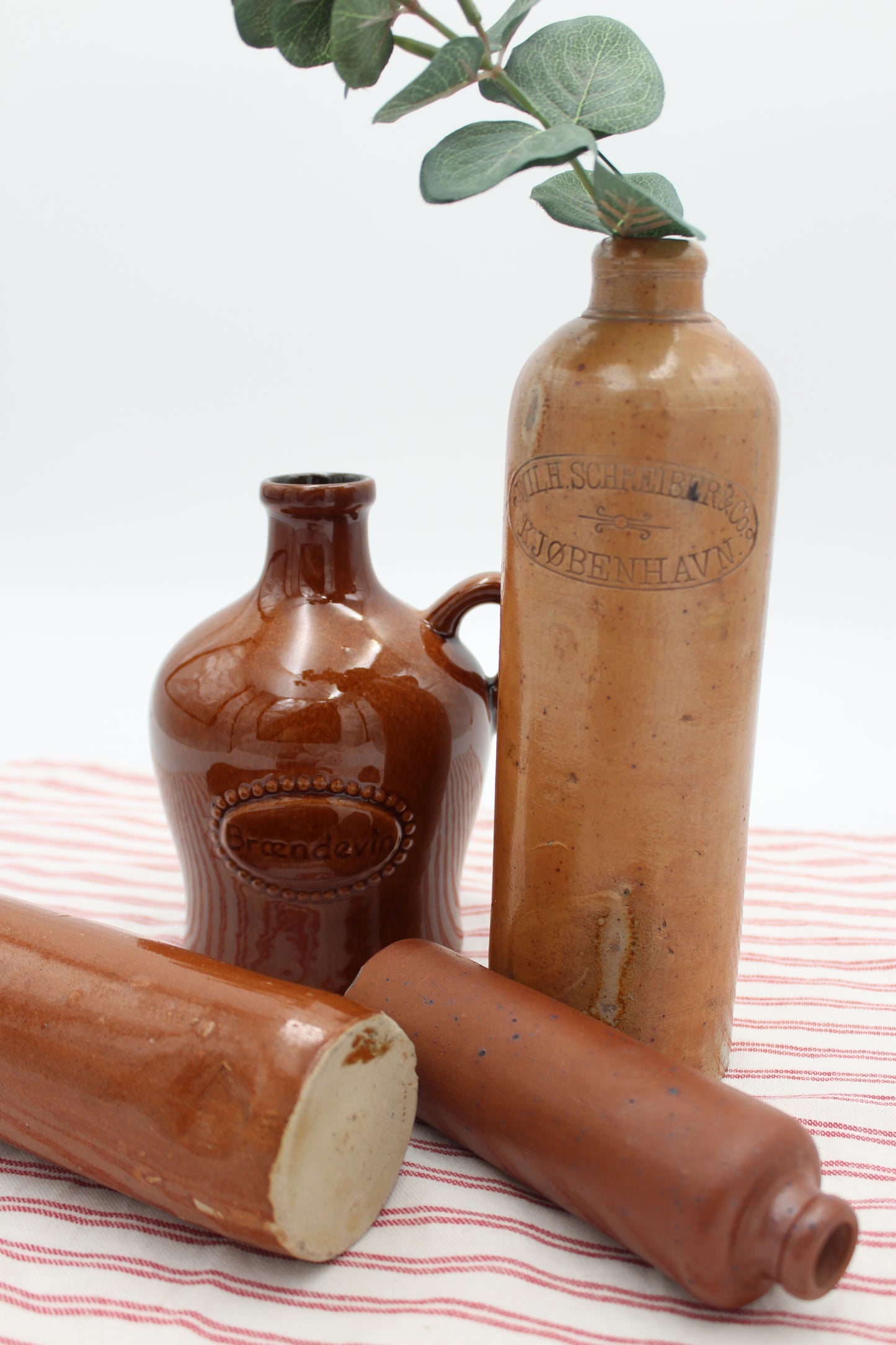 Vintage keramikflasker, 4 stk.