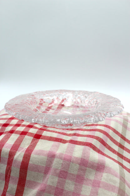 Serving bowls in clear heavy glass