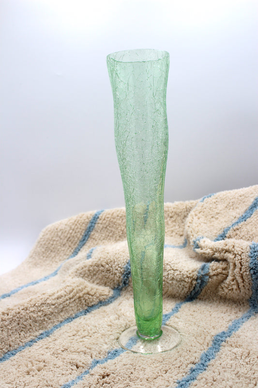 Green cracked vase
